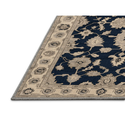Machine Washable Overdyed Gray Area Rug