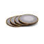 Round 4 Piece Coaster Set With Holder
