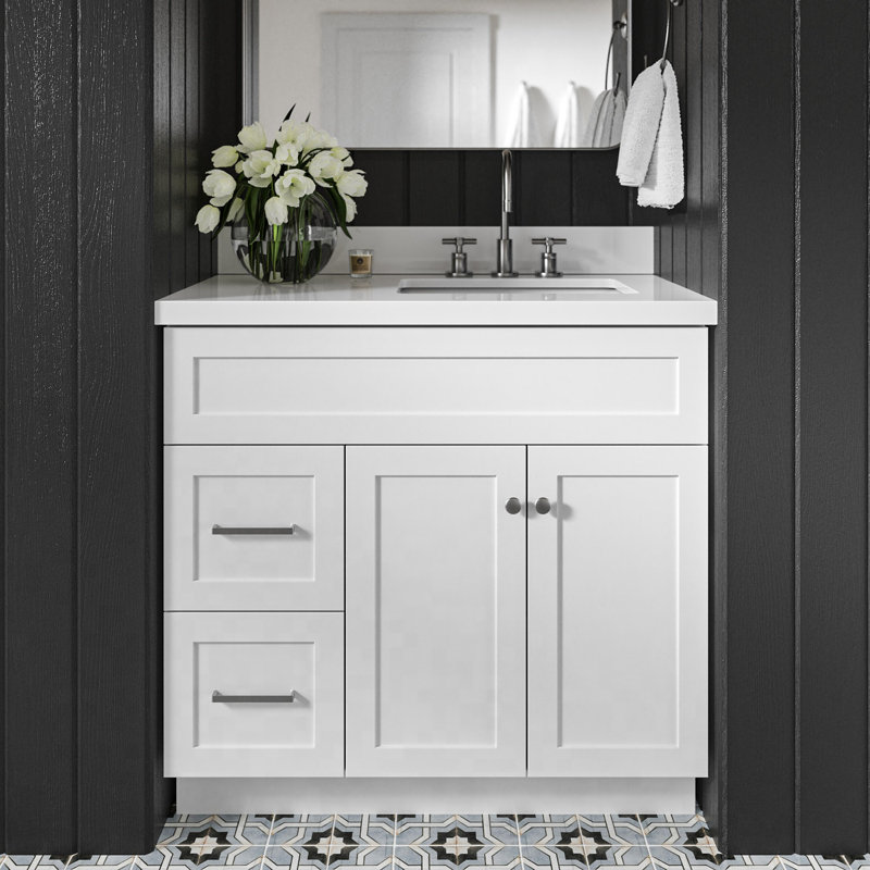 Ensemble de meuble-lavabo simple 37 po Hamlet, Blanc