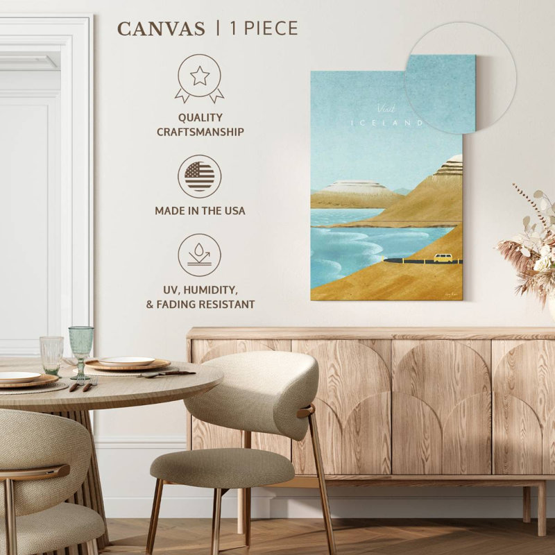 Affiche de voyage Nicci Islande, H 24 po x l 16 po