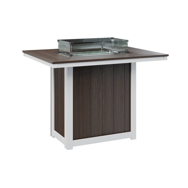 Foyer de table rectangulaire en noyer brésilien avec base blanche 54 po Berlin Gardens, H 38,87 po x l 53,87 po x P 41,37 po
