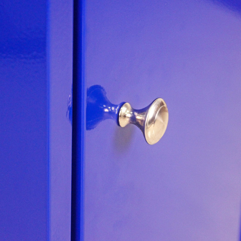 Armoire à outils pour atelier avec plateau amovible et capacité de tiroir de 15 kg - Trous de tiroir de garage coulissants en métal bleu