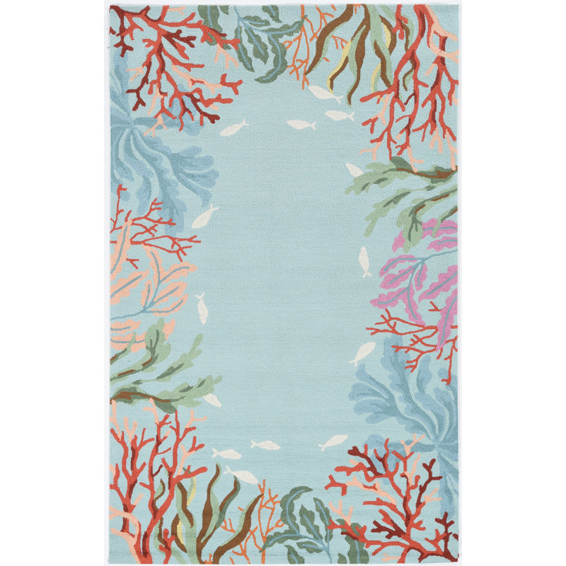 Tapis ivoire crocheté à la main à motif floral Jaden, Rectangle 2 pi 3 po x 3 pi 9 po