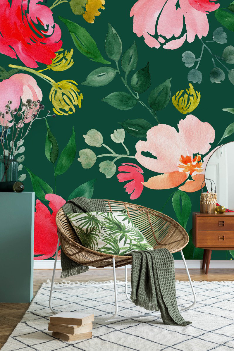 Red Barrel Studio® Floral Wall Mural | Wayfair
