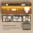 55" Office Desk With 4 Drawers, Computer Desk With File Drawer & Power Outlet, Home Office Desk With Storage Shelves & Printer Cabinet-1534404731