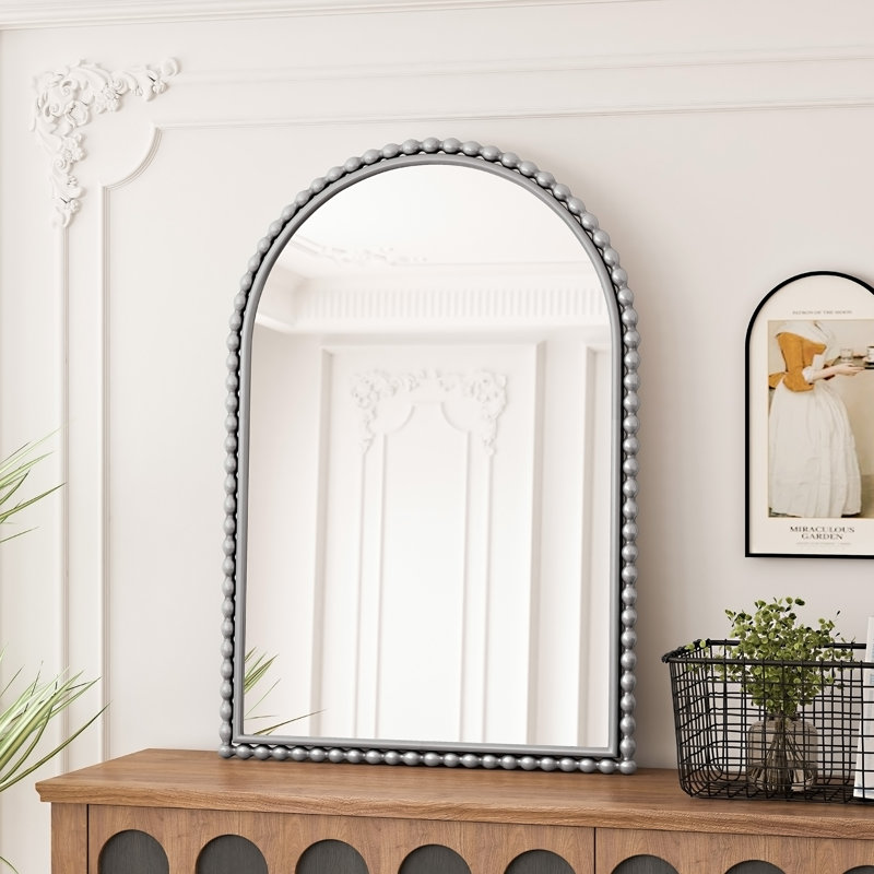 Miroir de salle de bain en fer Iron Arch, Argent