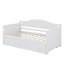 Lit de jour simple avec lit gigogne, structure de canapé-lit en bois avec support en lattes de bois