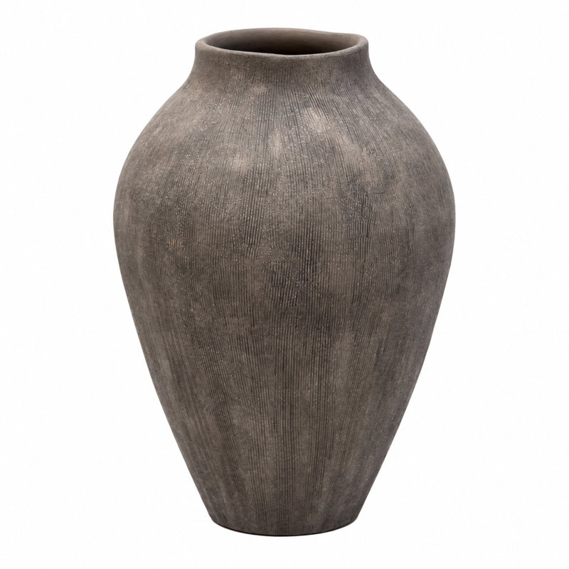 Vase en terre cuite Pavati, 9,45 po x 9,45 po x H 13,39 po
