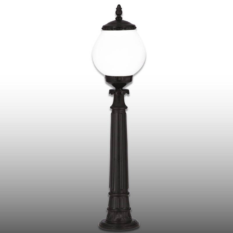 35.4'' Tall Outdoor Floor Lamp, Black/White