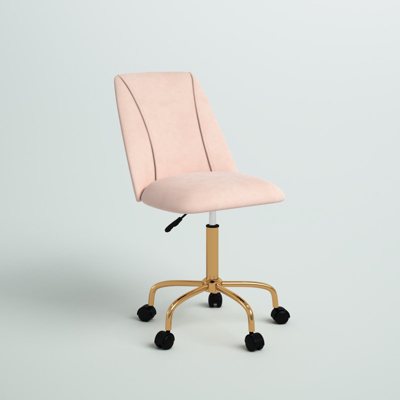 Mercury Row® Breault Velvet Task Chair, Pink