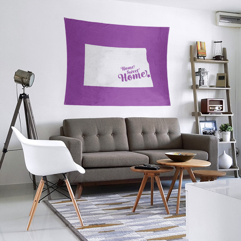Tapisserie Home Sweet Fargo, H 27,5 po x l 37,5 po, Violet