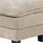 Duby Ottoman, 34 Inch Seat, Black Faux Wood Legs, Taupe Gray Chenille-120291337