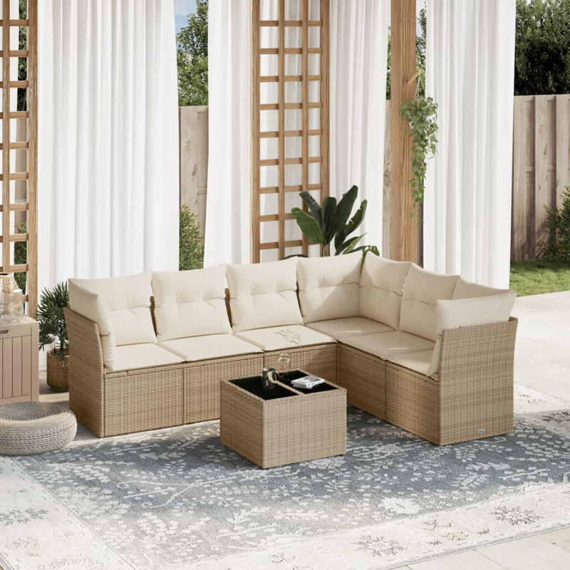 Vidaxl Garden Sofa Set Beige