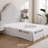 Pleated Waffle Weave Bed Skirt, Tailored Dust Ruffle  Easy Fit, Machine Washable