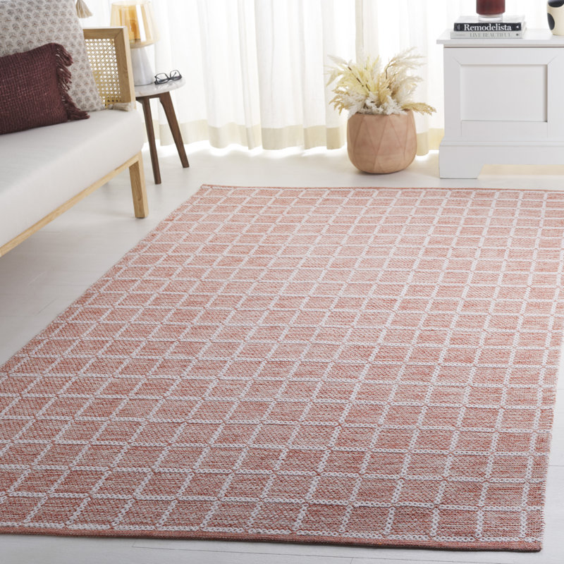 Klevis 977 Area Rug In Orange / Ivory, Rectangle 5' x 8'
