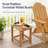 16.1" W x 12.2" D x 16.7" H HIPS Outdoor Side Table , Durable Weather Resistant Patio Side Table for Adirondack Chairs, 200Lbs Load Bearing Square Small Outdoor Table for Backyard, Pool, Patio, Porch, Garden, Lawn, Relaxing Companion, Teak-2067378006