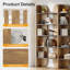 70.87-Inch Tall Bookcase with Open Shelves-1936250225-1922214687