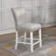 Chaise d'appoint capitonnée en velours gris
