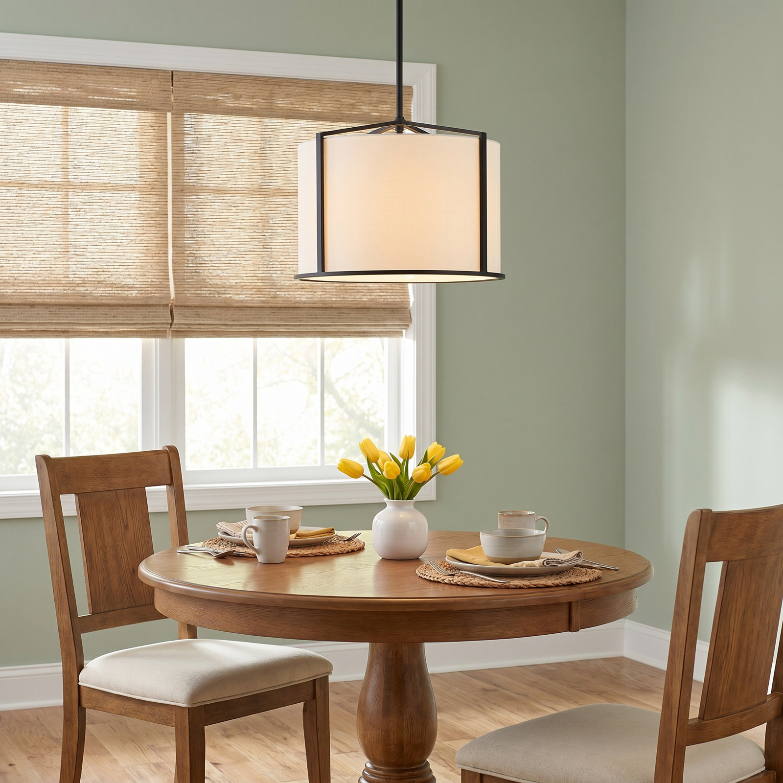 Pasadena 4 Light Silk Dimmable Pendant