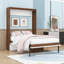 Full Wood Murphy Bed with Foldable Desk-540733867