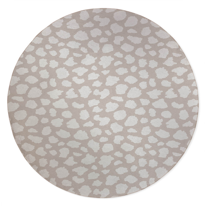 Animal Spot Non-Slip Outdoor Rug, Round 5'