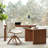 Kalene 35.75'' H Mid-century Modern Rotating Lifting Office Chair with Solid Wood Legs and Bentwood Design-891479210