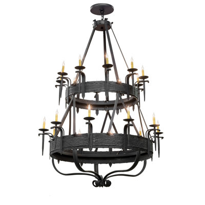 Lustre étagé de style bougie à 20 lumières Costello