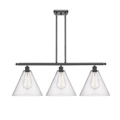 Luminaire suspendu linéaire à 3 lumières pour îlot de cuisine Angelissa