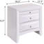 Table de chevet blanche 2 pour l'organisation de chevet - look rustique avec mobilier de chambre à coucher à 2 tiroirs-923205877