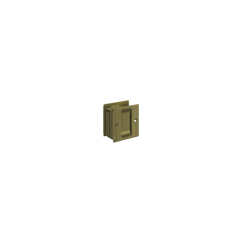 Pocket Door Hardware, Antique Brass