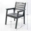 Chaises de patio durables en PEHD, style moderne pour l'extérieur, gris