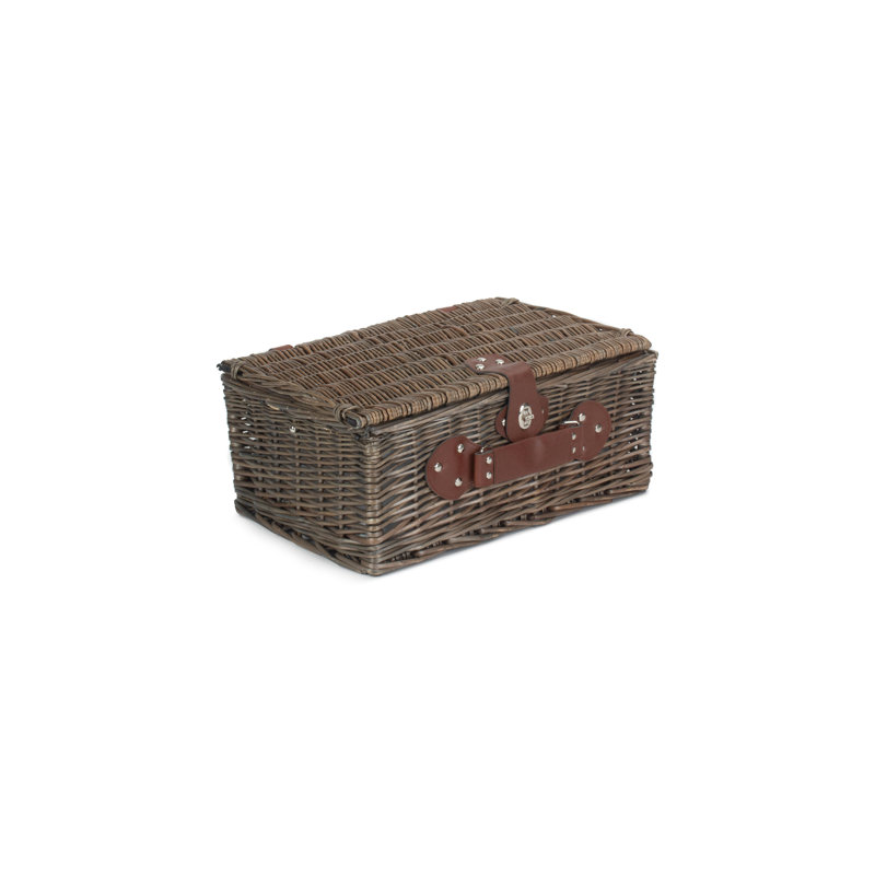 Wicker 2 Person Fitted Chiller Picnic Hamper