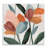 Abstract Azalea Flower Petals Pink Blue Design by Annie Warren - Painting Print
