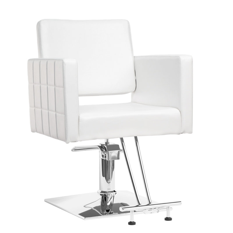 Fauteuil de salon pivotant en similicuir Kynslea, Blanc