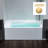 54" x 30" Alcove Acrylic Soaking Bathtub with Drain & Overflow, 5 Finish Options-107077817-107077820
