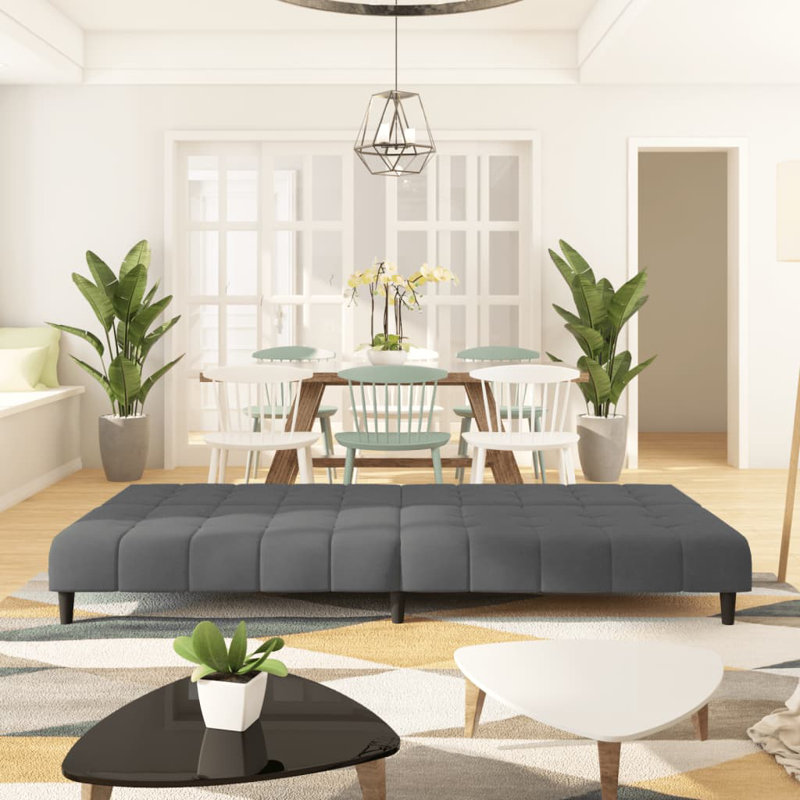 Sharees 78.7'' Velvet Sofa, Dark Gray Velvet