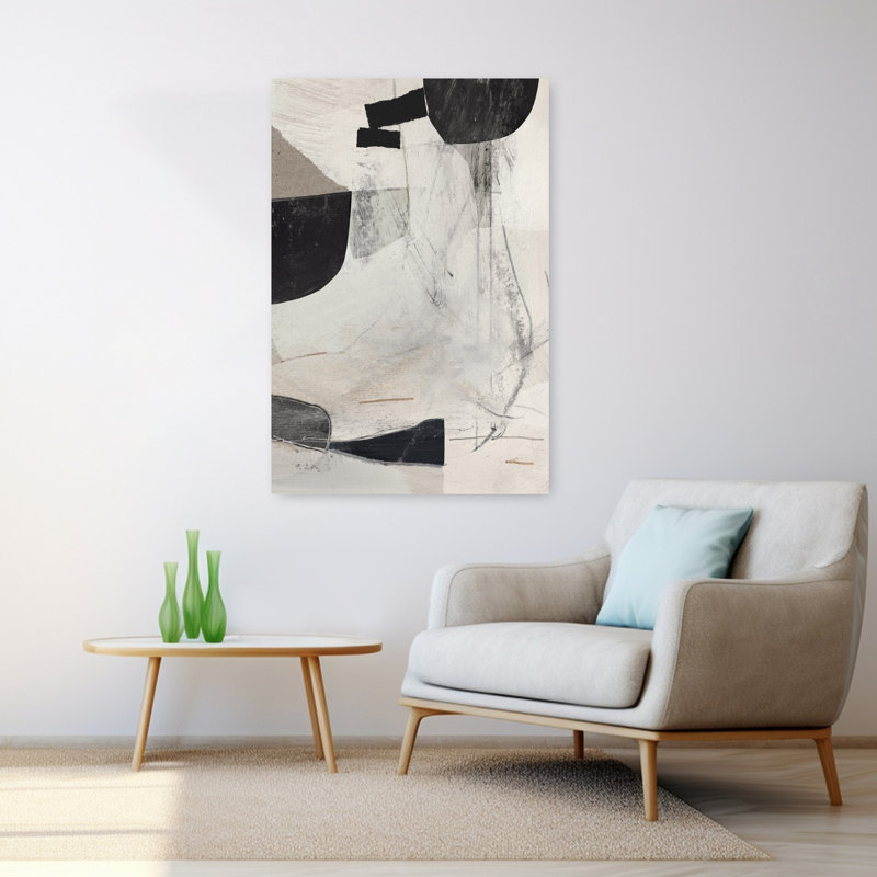 Art contemporain abstrait géométrique contemporain, H 48 po x l 32 po