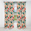 Très doux motif tropical vert et rose II - Rideau occultant - 1 panneau-107545652