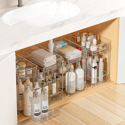 Étagère de rangement coulissante plus haute pour sous-évier, meuble de salle de bain