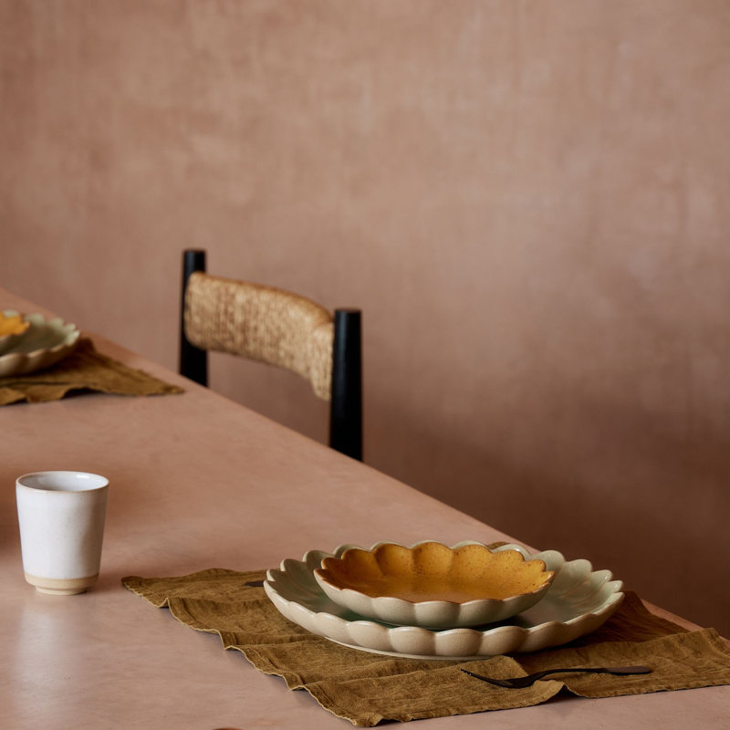 Marrakesh Stoneware Appetizer Plate, Cumin Yellow