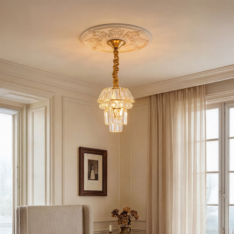 1 - Light Gold Chandelier Pendant