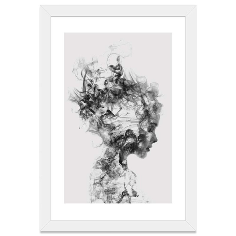 « Dissolve Me » par Dániel Taylor - reproduction sur toile, H 24 po x l 16 po, Papier dans un cadre photo, Blanc