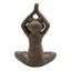 Figurine grenouille brune en magnésium et yoga