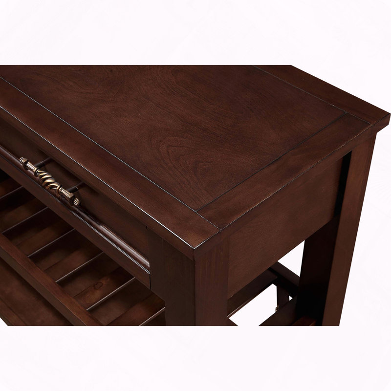 Console Mid-Century avec 2 tiroirs et 2 tablettes