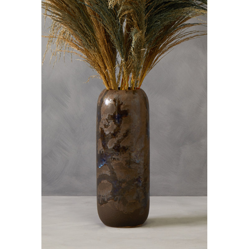 Zuriah Stoneware Table Vase, Brown