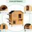 Maison pour chat d'extérieur en bois - Enceinte avec toit ouvrable et assez de place pour que les chats puissent se reposer