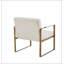 Fauteuil en polyester crème