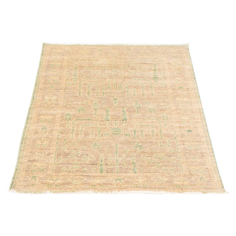 Tapis gris Peshawar Oushak 3 pi 11 po x 5 pi 10 po