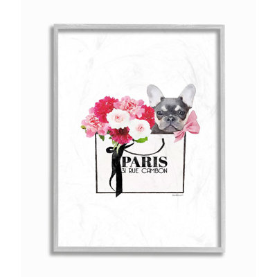 «Fashion Brand Bag Flowers and Dog Glam Pet» par Amanda Greenwood - impression d'art graphique
