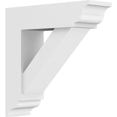 Support en uréthane traditionnel avec extrémités traditionnelles brun clair l 3 po x P 12 po x H 12 po